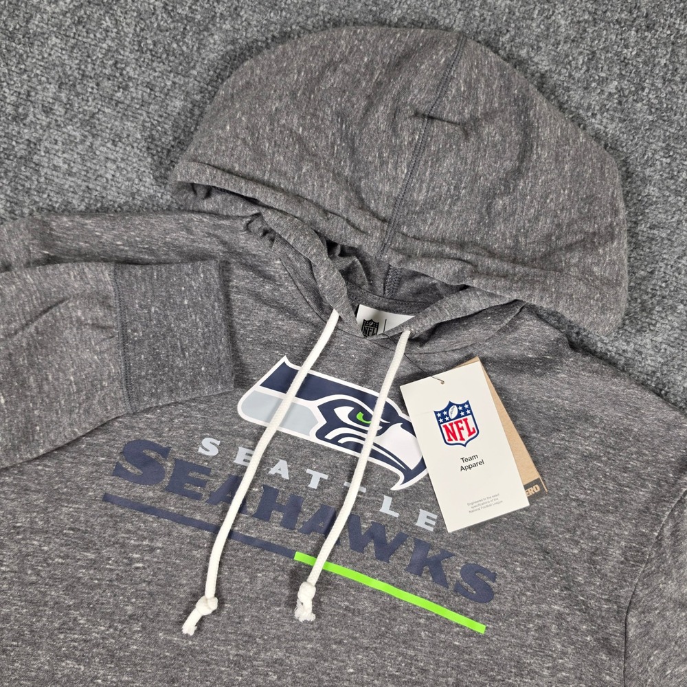 Nike Seattle Seahawks Hoodie Womens S Gray Lightweight Pullover NFL NWT